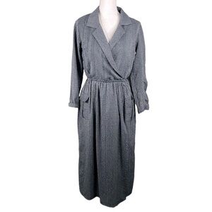 Missony Black & White Striped V-Neck Maxi Dress Size Medium